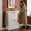 Shoe Cabinet with 2 Flip Drawer, Space-Saving Slim Cupboard, White 1