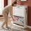 Shoe Cabinet with 2 Flip Drawer, Space-Saving Slim Cupboard, White 3