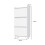 Fluted Wooden Shoe Cabinet White and Silver 3