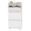 Fluted Wooden Shoe Cabinet White and Silver 4