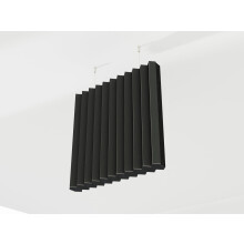 (Black) 2 Pack - Acoustic Ceiling Panels "BUFLER" with mounting kit | Absorption - Diffusion - Reflection - Soundproofing