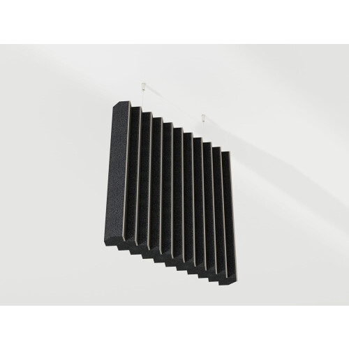 (Black) 2 Pack - Acoustic Ceiling Panels "BUFLER" with mounting kit | Absorption - Diffusion - Reflection - Soundproofing 1