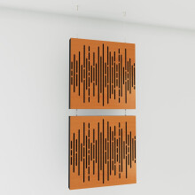 (Cherry) 2 Pack - Decorative Hanging screen Acoustic panels WAVE | Hanging Wall Dividers – Suspended Room Partition