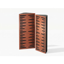 (Cherry) 2 Pack - Narrow Acoustic Corner Bass Trap P34 | Low Frequency Sound Absorbers | Size 50x23cm