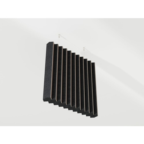 (Wenge) 2 Pack - Acoustic Ceiling Panels "BUFLER" with mounting kit | Absorption - Diffusion - Reflection - Soundproofing 1