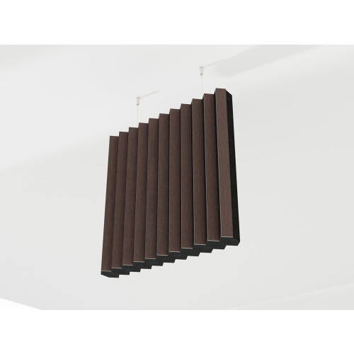 (Wenge) 2 Pack - Acoustic Ceiling Panels "BUFLER" with mounting kit | Absorption - Diffusion - Reflection - Soundproofing