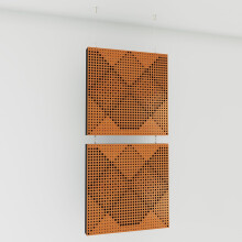 (Cherry) 2 Pack - Decorative Hanging screen Acoustic panels WILDS | Hanging Wall Dividers – Suspended Room Partition
