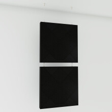 (Black) 2 Pack - Decorative Hanging screen Acoustic panels WILDS | Hanging Wall Dividers – Suspended Room Partition