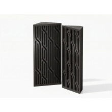 (Black) 2 Pack - Narrow Acoustic Corner Bass Trap P7 | Low Frequency Sound Absorbers | Size 50x23cm