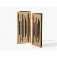 (Oak) 2 Pack - Narrow Acoustic Corner Bass Trap P14 | Low Frequency Sound Absorbers | Size 50x23cm