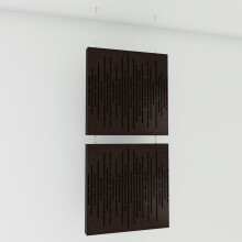 (Wenge) 2 Pack - Decorative Hanging screen Acoustic panels WAVE | Hanging Wall Dividers – Suspended Room Partition