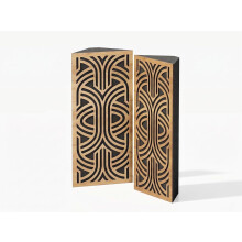 (Oak) 2 Pack - Narrow Acoustic Corner Bass Trap P15 | Low Frequency Sound Absorbers | Size 50x23cm