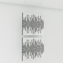 (White) 2 Pack - Decorative Hanging screen Acoustic panels WAVE | Hanging Wall Dividers – Suspended Room Partition