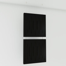 (Black) 2 Pack - Decorative Hanging screen Acoustic panels PULSAR | Hanging Wall Dividers – Suspended Room Partition