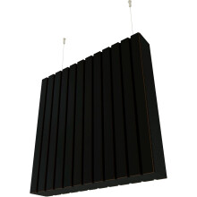 (Black) 2 Pack - Acoustic Ceiling Panels with mounting kit "SLATOBAF" | Absorption - Diffusion - Reflection - Soundproofing