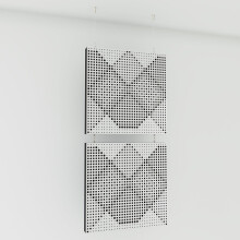 (White) 2 Pack - Decorative Hanging screen Acoustic panels WILDS | Hanging Wall Dividers – Suspended Room Partition