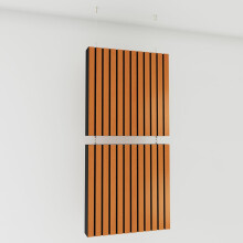 (Cherry) 2 Pack - Decorative Hanging screen Acoustic panels SLATO | Hanging Wall Dividers – Suspended Room Partition
