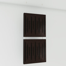(Wenge) 2 Pack - Decorative Hanging screen Acoustic panels PULSAR | Hanging Wall Dividers – Suspended Room Partition
