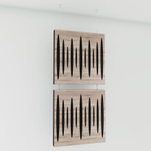 (Sonoma) 2 Pack - Decorative Hanging screen Acoustic panels PULSAR | Hanging Wall Dividers – Suspended Room Partition