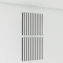 (White) 2 Pack - Decorative Hanging screen Acoustic panels SLATO | Hanging Wall Dividers – Suspended Room Partition