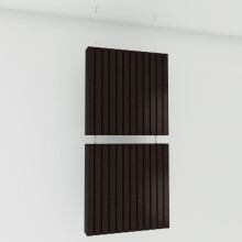 (Wenge) 2 Pack - Decorative Hanging screen Acoustic panels SLATO | Hanging Wall Dividers – Suspended Room Partition