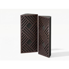 (Wenge) 2 Pack - Narrow Acoustic Corner Bass Trap P1 | Low Frequency Sound Absorbers | Size 50x23cm