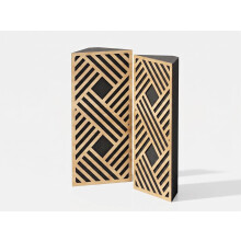 (Oak) 2 Pack - Narrow Acoustic Corner Bass Trap P1 | Low Frequency Sound Absorbers | Size 50x23cm
