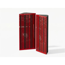 (Red glossy Plastic) 2 Pack - Narrow Acoustic Corner Bass Trap P9 | Low Frequency Sound Absorbers | Size 50x23cm