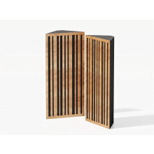 (Oak) 2 Pack - Narrow Acoustic Corner Bass Trap P9 | Low Frequency Sound Absorbers | Size 50x23cm