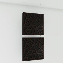 (Wenge) 2 Pack - Decorative Hanging screen Acoustic panels SKYROSS | Hanging Wall Dividers – Suspended Room Partition