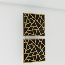 (Oak) 2 Pack - Decorative Hanging screen Acoustic panels SKYROSS | Hanging Wall Dividers – Suspended Room Partition