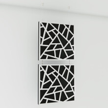(White) 2 Pack - Decorative Hanging screen Acoustic panels SKYROSS | Hanging Wall Dividers – Suspended Room Partition