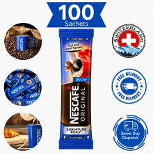 (100) Nescafe Decaf Instant Coffee Sticks Individually Wrapped