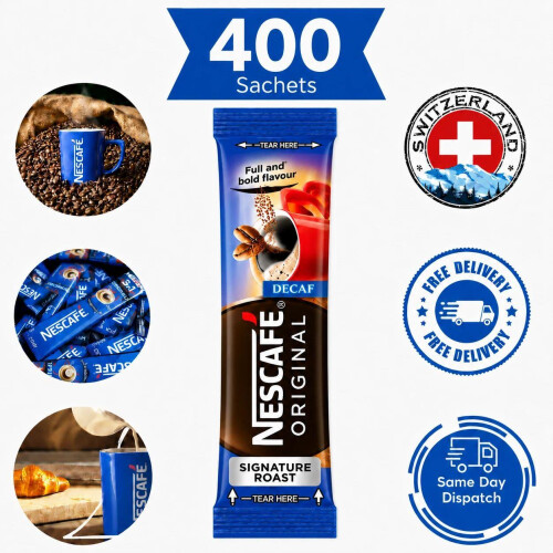 Nescafe (400) Nescafe Decaf Instant Coffee Sticks Individually Wrapped