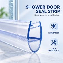 (For 6mm Glass - Up to 8mm Gap - 90cm) Shower Screen Bottom Seal 900mm for 6-10mm Glass Up to 20mm Gap Bath Door Strip
