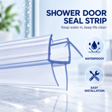 (For 10mm Glass - Up to 15mm Gap - 90cm) Shower Screen Bottom Seal 900mm for 6-10mm Glass Up to 20mm Gap Bath Door Strip