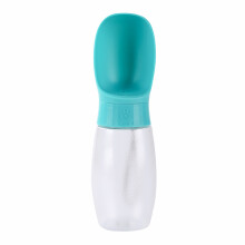 Bouteille d'eau pour animaux de compagnie, 500ml, Turquoise, Portable et Étanche avec Lanière