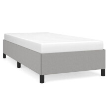 vidaXL Bed Frame Upholstered Bed Base Light Grey 100x203 cm Twin XL Fabric
