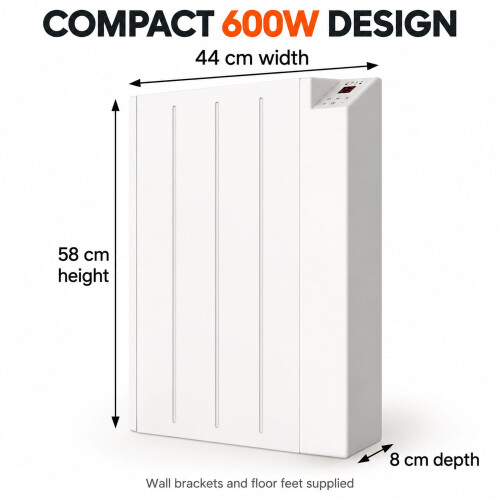 MYLEK (600W) Smart Electric Panel Heater IP24 Rated 1