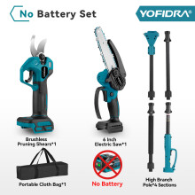 YOFIDRA Tronçonneuse Électrique 4 en 1, Manche Télescopique, Cisailles et Outil de Taille pour Arbres de Jardin