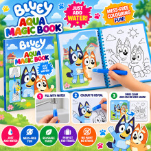 Bluey Kids Activity Colouring Book, Stickers and Water Reveal, Set of 3