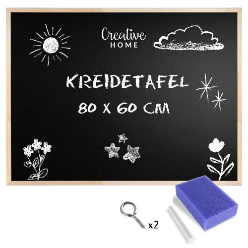 Creative Home 80 x 60 cm Kreidetafel Große Schwarz Blackboard | Tafel