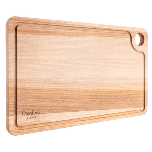 Creative Home Groß Schneidebrett Holz | 42 x 24,5 x 1,5 cm (+- 1 cm)