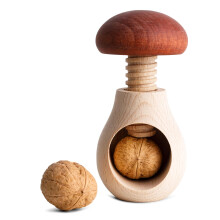 Creative Home Nussknacker Holz | Pilzförmig | 10 x 6 cm