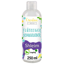 Creative Deco Bastelkleber für Schleim Flüssig-kleber PVA | 250 ml Klebstoff für Kunstprojekte Papier Karton | Slime Kleber zum Basteln | Glue