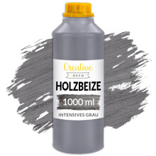 Creative Deco Holzbeize auf Wasserbasis | 1L | Intensive Graue Holz Farbe
