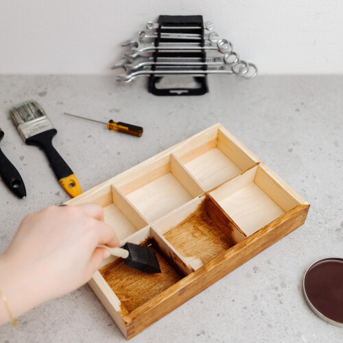 Creative Deco Holzbeize auf Wasserbasis | 1L | Palisander Holz Farbe 1