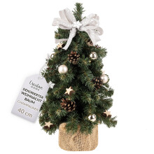 Creative Home Kleiner Weihnachtsbaum Champagner Geschmückt | Höhe 40 cm