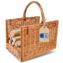 Creative Home Groß Kaminkorb Holzkorb Kaminholzkorb Rattan 45 x 30 x 47 cm