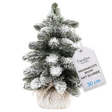 Creative Home Künstlicher Weihnachtsbaum mit Schnee | Tannenbaum 30 cm